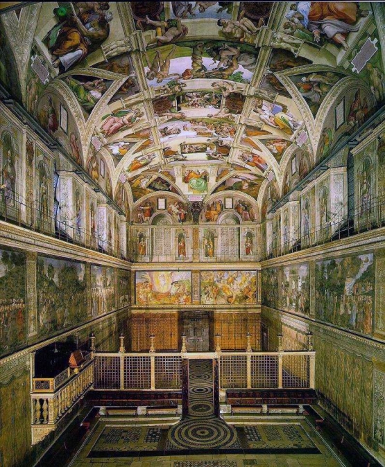 Sistine Chapel, Vatikan. Sumber: snowdog / wikimedia