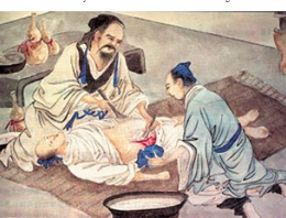 Ilustrasi Hua Tuo, penemu akupuntur dan dokter bedah pertama di dunia (sumber: semanticscholar.org)