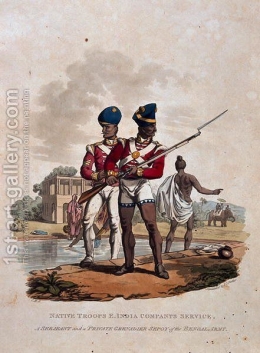 Ilustrasi Pasukan India pada saat geger sepehi 1812 (1st-art-gallery.com)                      