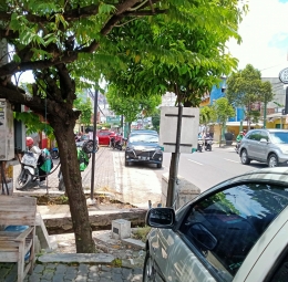 Di bawah pohon talok ini, kios koran dulu berada (foto:ko in)