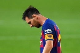 Berbagai isu dan masalah di tubuh Barcelona membuka peluang Lionel Messi hengkang dari Barcelona. | foto: DAVID RAMOS / GETTY IMAGES EUROPE / GETTY IMAGES via AFP via kompas.com