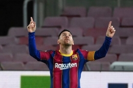 3 calon presiden Barcelona sepakat kalau Messi mesti dipertahankan.| Sumber: AFP/Lluis Gene via Kompas.com