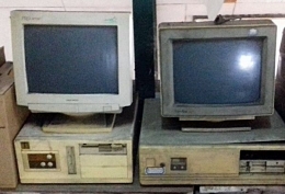 Komputer meja tipe 286 lalu upgrade jadi 386 dan tipe 486 (Dokpri)