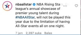 NBA resmi meniadakan pertandingan Rising Stars