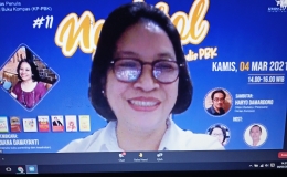 Gambar Bu Diana Damayanti (Danthe) di fasilitas Zoom (dokumen pribadi)