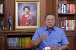 Ketua Majelis Tinggi Partai Demokrat, Susilo Bambang Yudhoyono (SBY) dalam video arahan kepada pimpinan dan kader Partai Demokrat yang dirilis pada Rabu (24/2/2021) | KOMPAS.com (Dokumentasi/ Partai Demokrat)