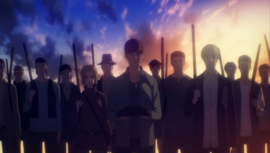 Yeagerists, sekelompok orang yang mengabdikan diri pada Yeager bersaudara | sumber: Attack on Titan episode 12/Tangkapan layar