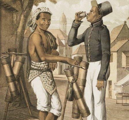 Dulu tuak dijajakan keliling (sumber ilustrasi: Historia.id)