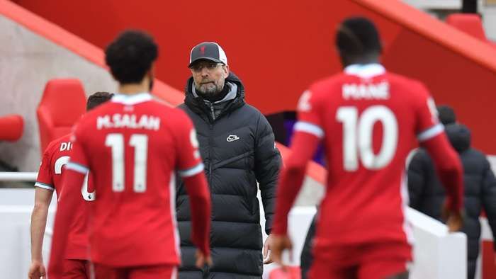 Liverpool kembali menelan kekalahan di stadion kebanggaan klub, Anfield. Sumber foto: Getty Images via Goal.com