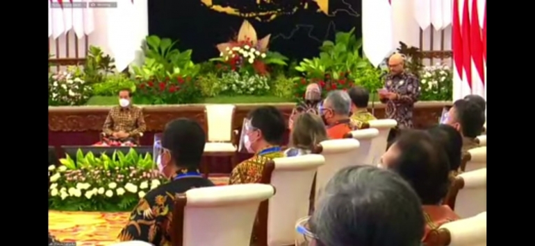 Presiden Joko Widodo Pada Pembukaan RAKERNAS BPPT tahun 2021 di Istana Negara, Jakarta (foto.dok pribadi)