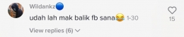 Komentar netizen terhadap konten Ibu-ibu di Tik-Tok/tangkapan layar