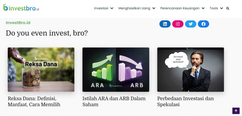 Mau belajar seluk beluk investasi? bisa di investbro.id (sumber: www.investbro.id)