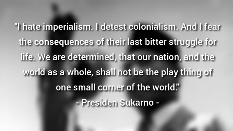 Pidato Sukarno pada tahun 1960 dalam kongres PBB di New York, AS, yang berjudul To Build The World Anew. | Diolah dari viva.com