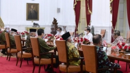Pertemuan Amien Rais dkk dengan Presiden Jokowi, di Istana Negara, Selasa, 9/3/2021 (Muchlis Jr/Biro Pers Sekretariat Presiden)