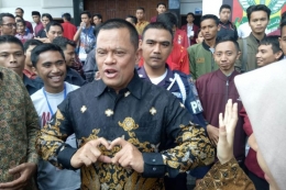 Mantan Panglima TNI Jenderal Gatot Nurmantyo saat menghadiri Muktamar XVIII Ikatan Mahasiswa Muhammadiyah (IMM) di Univeritas Muhammadiyah Malang (UMM), Jumat (3/8/2018).(KOMPAS.com/Andi Hartik)