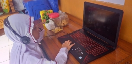 Anak belajar daring saat pandemi. Dokpri