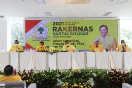 Buka Rakernas Golkar, Airlangga Minta Seluruh Kader Susun Langkah Awal Menuju Pemilu 2024 / twitter.com/airlangga_hrt