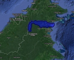 Peta Kabupaten Nunukan lokasi gajah kerdil - Peta Google 