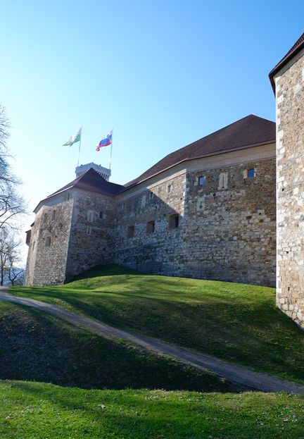 Satu sisi pelataran Ljubljana Castle (Dokpri)