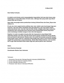 Surat Terbuka Irene Kharisma kepada Deddy Corbuzier