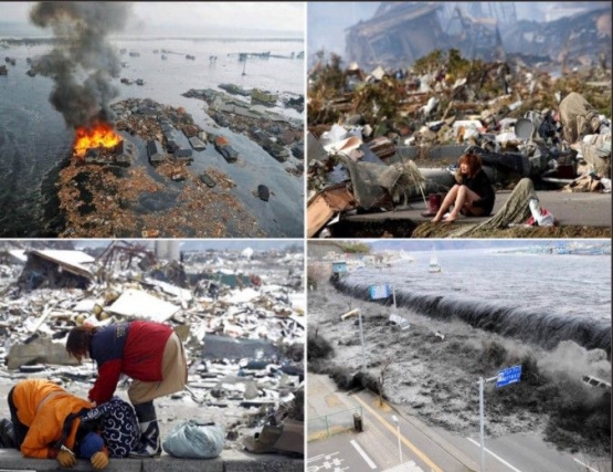 Potongan memori bencana alam dan nuklir yang terjadi di Fukushima pada 2011 silam: www.express.co.uk