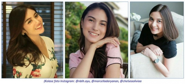 Artis hiburan tanah air pemilik gigi gingsul: Nabilah ex member 'JKT48', Marcella Daryanani, dan Chelsea Olivia (via idn.times.com)