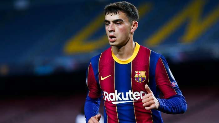 Pedri, Pemain muda Barca (18 tahun) yang mendapat panggilan perdana dari tim nasional senior, Spanyol. Sumber foto: Getty Images via Goal.com
