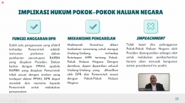 Implikasi PPHN yang disampaikan oleh narasumber dari MPR-RI, Drs. Yana Indrawan, M.Si. / Sumber: SS Dokumentasi Webinar FH UNAIR