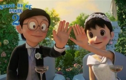 Ilustrasi pernikahan Nobita Nobi dan Shizuka Minamoto (sumber: kompas.com)