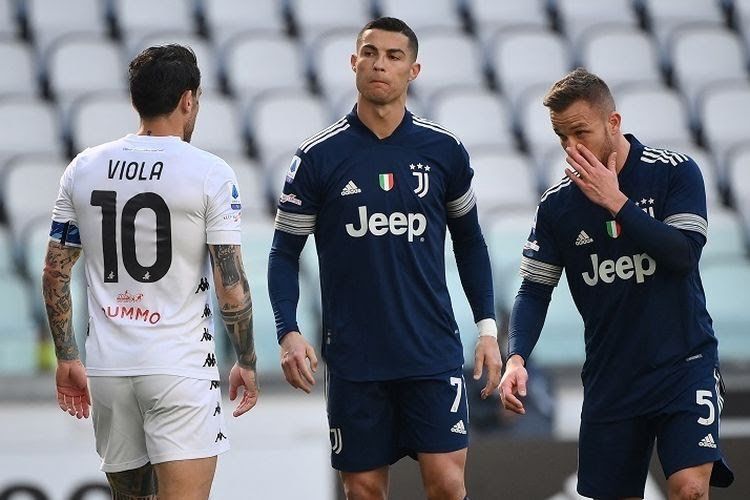 Cristiano Ronaldo saat menghadapi Benevento. Sumber: Kompas.com