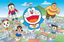 Ilustrasi baling-baling bambu di cerita Doraemon (sumber: feedme.id)