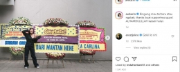 Tangkapan Layar Postingan Awkarin di Instagram pribadinya.