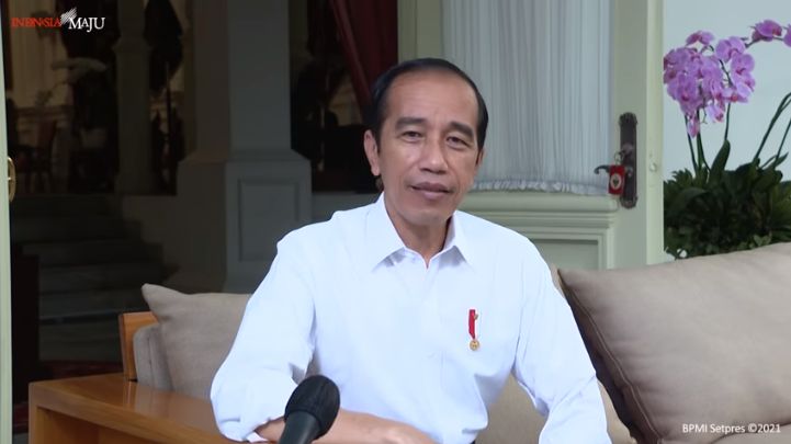 Keterangan Pers Presiden Jokowi, Istana Merdeka, 15 Maret 2021 (tangkapan layar YouTube Sekretariat Presiden)