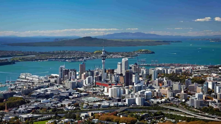 www.nomadword.com - Auckland City, terlihat perkotaan metropolitan modern di selatan dunia .....