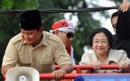 Prabowo dan Megawati pada stu kesempatan kampanye (jawapos.com).