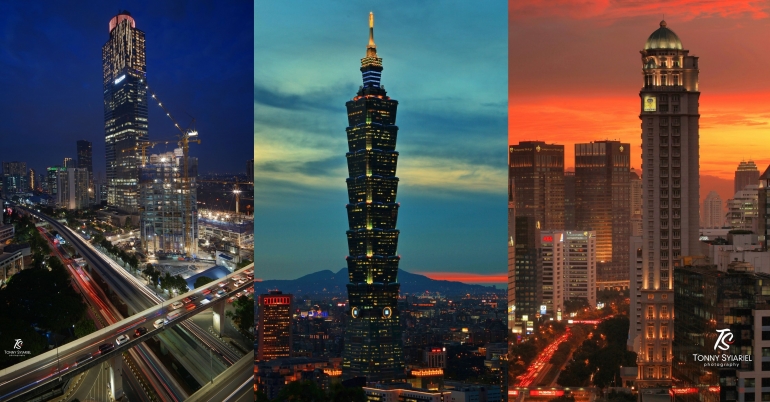 Foto 1: Kolase foto Cityscape di Jkt & Taipei. Sumber: koleksi pribadi