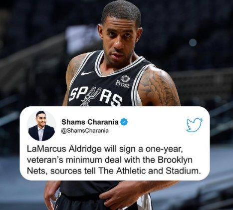 LaMarcus Aldrige (35) menandatangani kontrak 1 tahun dengan Brooklyn Nets (sumber: https://www.instagram.com/p/CM8BrzHFZtx/)