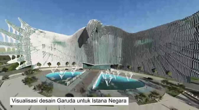 Visual desain garuda Istana Negara Ibu Kota Baru. | dok. IGTV @suharsomonoarfa via Liputan6.com