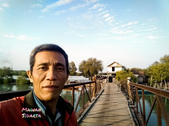 Jembatan menuju kawasan hutan mangrove Gresik (Dokumentasi Mawan Sidarta)