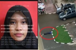 Zakiah AIni penyerang Mabes Polri Jakarta dan jasadnya. (Foto: pikiranrakyat.com)