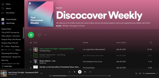 Spotify Discocover Weekly (tangkapan layar pribadi)