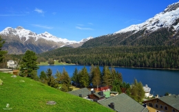 Panorama Danau St.Moritz dilihat dari Dorf. Sumber: koleksi pribadi