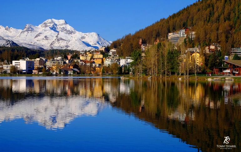 Danau dan Kota St. Moritz, Swiss. Sumber: koleksi pribadi