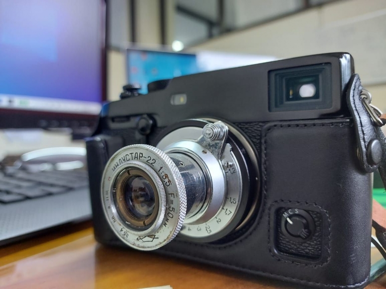 Lensa Industar-22 dengan Fujifilm X-Pro3 (dokpri)