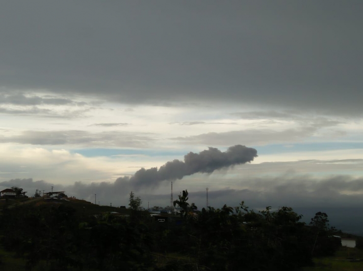 Debu vulkanik Sinabung (Dokpri) 