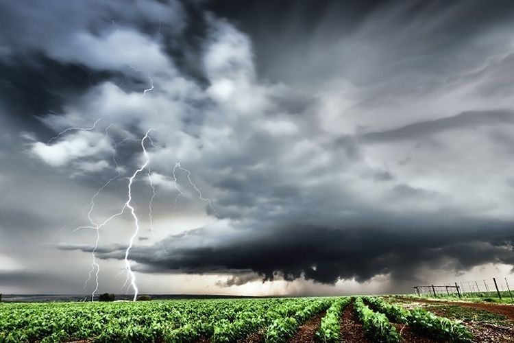 Ilustrasi cuaca ekstrem, cuaca buruk, peringatan dini cuaca (Shutterstock via kompas.com)