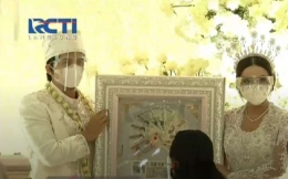 Mahar Pernikahan Uang Kertas Rupiah Atta Aurel /photo courtesy RCTI / kompas.com
