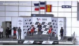 Ada dua bendera Prancis di podium 1-2 Doha 2021. Sumber: MotoGP/Transmedia/Trans7
