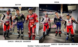 Zarco ada di posisi yang sama. Sumber: diolah dari Twitter/MotoGP
