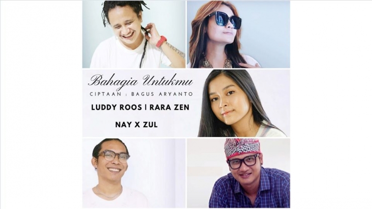 Empat Artis Penyanyi Indonesia Records yang ikut project 3 versi lagu Bahagia Untukmu. (Dok. Istimewa)